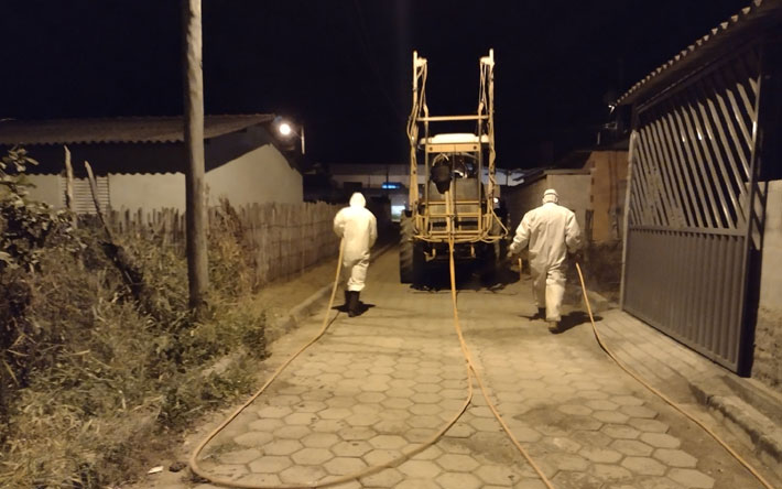 Combate ao coronavírus: nova etapa de sanitização das ruas de Ibertioga
