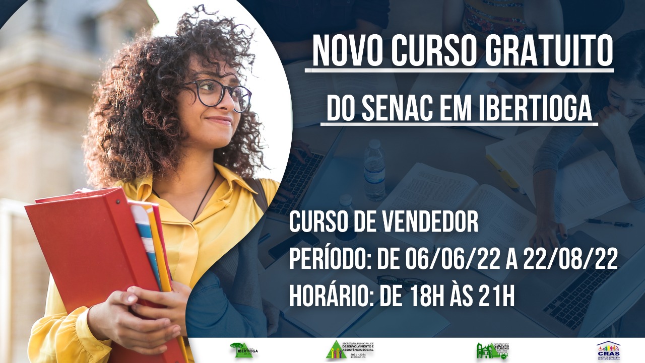 Inscrições abertas: Senac/Barbacena oferta curso de VENDEDOR em Ibertioga